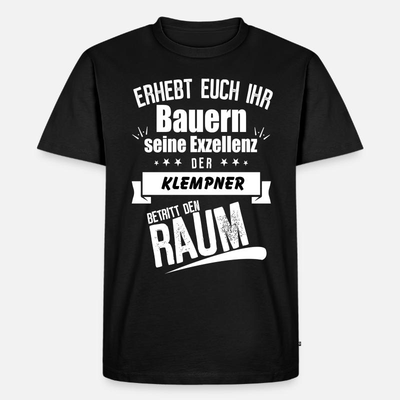Klempner - Männer Premium Bio T-Shirt - Schwarz