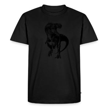 Dinosaurier-5 - Männer Premium Bio T-Shirt - Schwarz - Vorne - Nico (187cm)