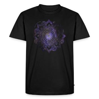 Mandala Universe - T-shirt Premium bio Homme - noir - Devant - Nico (187cm)
