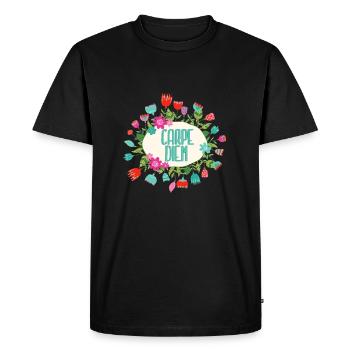 Carpe Diem - T-shirt Premium bio Homme - noir - Devant - Nico (187cm)