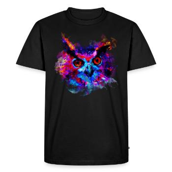 gxp owl purple blue perfect - Men's Premium Organic T-Shirt - black - Front - Nico (187cm)