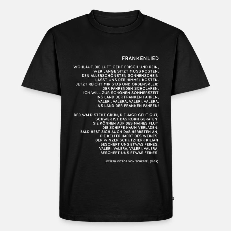 Franken Frankenlied - Männer Premium Bio T-Shirt - Schwarz