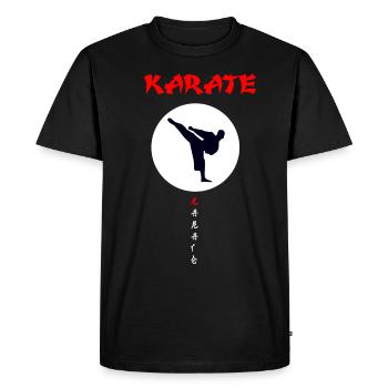 Karaté Arts martiaux Arts martiaux Japon Dojo - T-shirt Premium bio Homme - noir - Devant - Nico (187cm)
