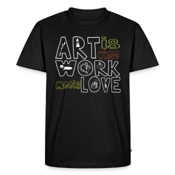 artiste - T-shirt Premium bio Homme - noir - Devant - Nico (187cm)