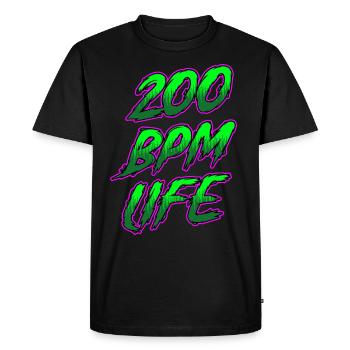200 BPM LIFE Festival Design For Raver - Men's Premium Organic T-Shirt - black - Front - Nico (187cm)