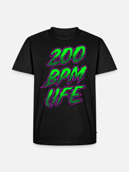 200 BPM LIFE Festival Design For Raver - Men's Premium Organic T-Shirt - black