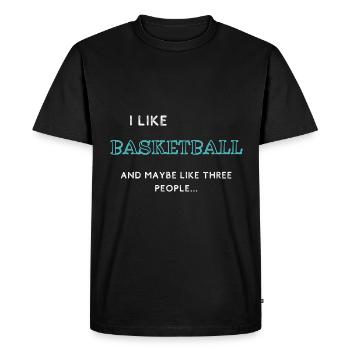 Gift basketball basketball funny sport passion - Men's Premium Organic T-Shirt - black - Front - Nico (187cm)