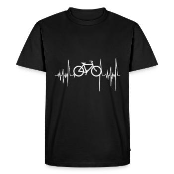 Vélo Cycliste - T-shirt Premium bio Homme - noir - Devant - Nico (187cm)