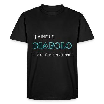 Cadeau humour diabolo cirque passion drôle - T-shirt Premium bio Homme - noir - Devant - Nico (187cm)