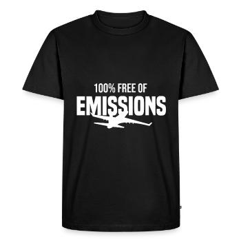 100% sans émissions - planeur - T-shirt Premium bio Homme - noir - Devant - Nico (187cm)