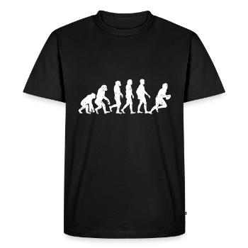 Evolution Rugby Football - T-shirt Premium bio Homme - noir - Devant - Nico (187cm)