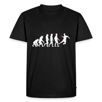 Evolution Handball - T-shirt Premium bio Homme - noir - Devant - Nico (187cm)