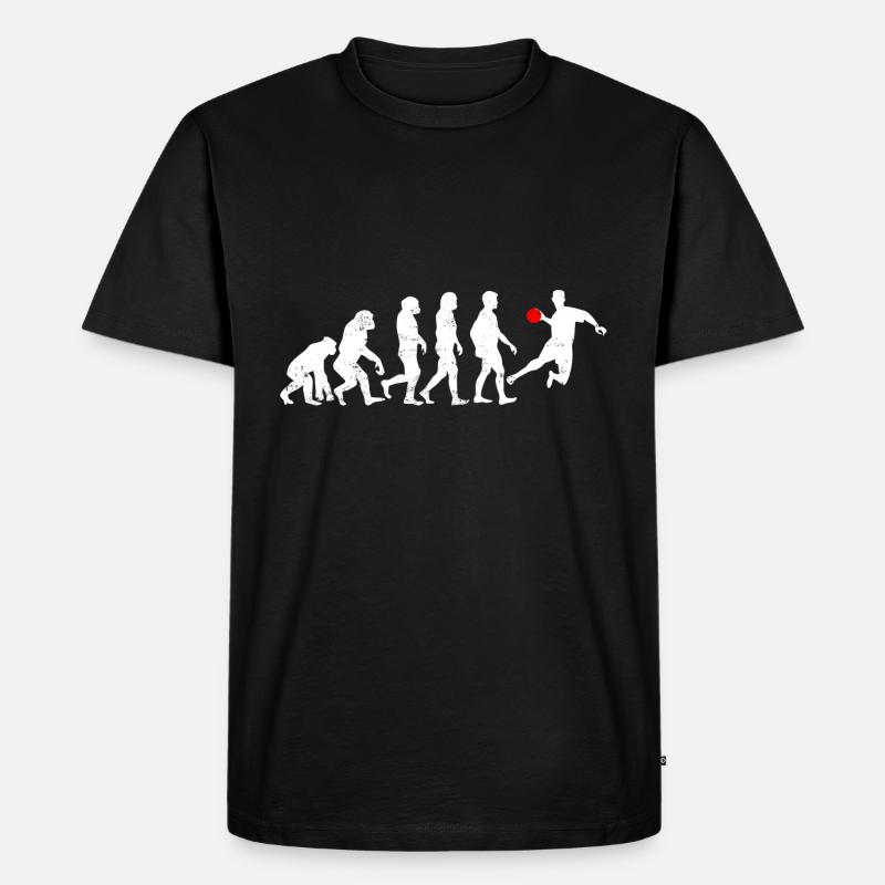 Evolution Handball - Männer Premium Bio T-Shirt - Schwarz