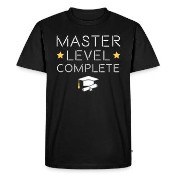Master Student University University Degree Graduate - Men's Premium Organic T-Shirt - black - Front - Nico (187cm)