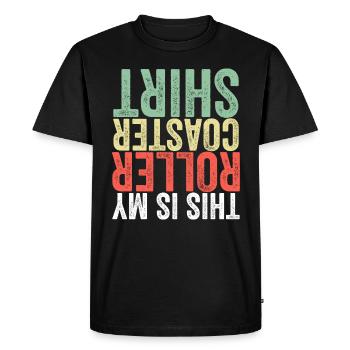 Roller Coaster Freak Riding Shirt Parc d'attractions Coaster - T-shirt Premium bio Homme - noir - Devant - Nico (187cm)