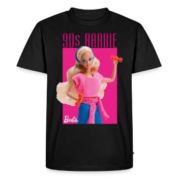 Barbie Portrait Caractère Années 90 - T-shirt Premium bio Homme - noir - Devant - Nico (187cm)