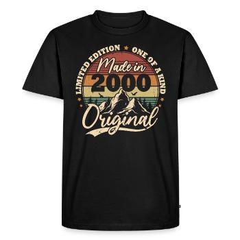 Original 2000 Vintage Rétro Cadeau D'anniversaire - T-shirt Premium bio Homme - noir - Devant - Nico (187cm)