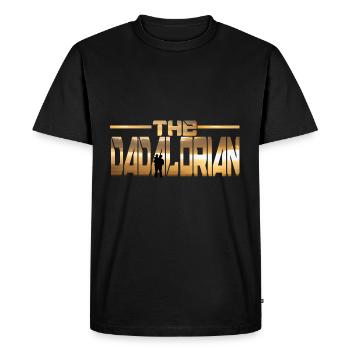 Vater Sohn Dadalorian - Männer Premium Bio T-Shirt - Schwarz - Vorne - Nico (187cm)