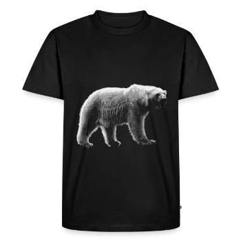 Ours Grizzly Ours brun Ours prédateur Animaux sauvages - T-shirt Premium bio Homme - noir - Devant - Nico (187cm)