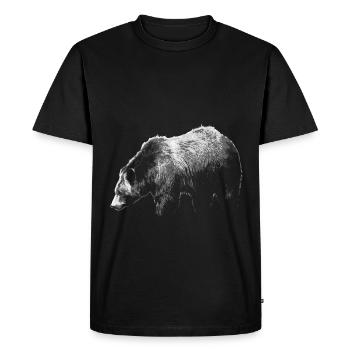 Ours Grizzly Ours brun Ours prédateur Animaux sauvages - T-shirt Premium bio Homme - noir - Devant - Nico (187cm)