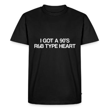 années quatre-vingt-dix - T-shirt Premium bio Homme - noir - Devant - Nico (187cm)