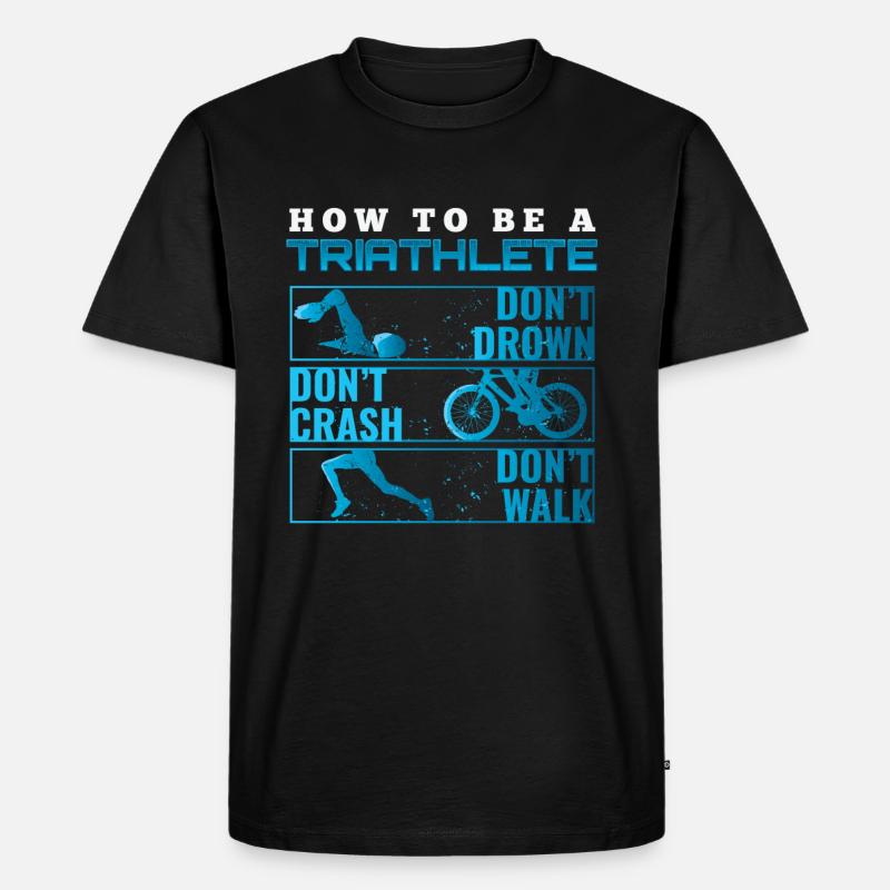 Triathlon Tshirt Geschenk Evolution Männer - Männer Premium Bio T-Shirt - Schwarz