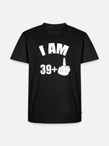 40th birthday - Men's Premium Organic T-Shirt - black