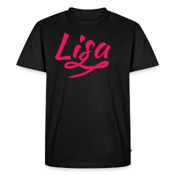 Lisa - T-shirt Premium bio Homme - noir - Devant - Nico (187cm)