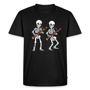 Basson Tshirt Big Band Skeleton Basson Basson - T-shirt Premium bio Homme - noir - Devant - Nico (187cm)