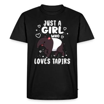 Tapir Shirt Ladies Tapir Gift Tapis de selle Tapir - T-shirt Premium bio Homme - noir - Devant - Nico (187cm)