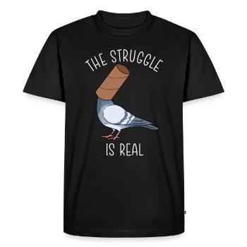 The Struggle Is Real Shirt Pigeons élevage de pigeons - T-shirt Premium bio Homme - noir - Devant - Nico (187cm)