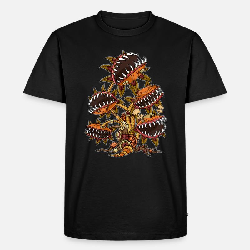 Carnivorous Venus Flytrap Steampunk - Men's Premium Organic T-Shirt - black