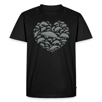 Chemise lamantin femme lamantin lamantin - T-shirt Premium bio Homme - noir - Devant - Nico (187cm)