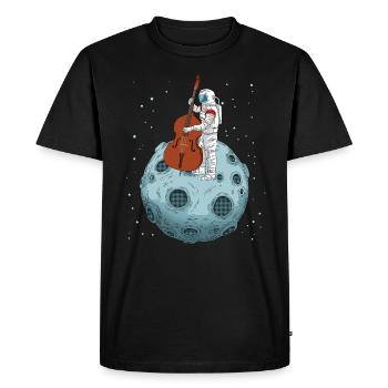 Contrebasse cadeau Astronaute Big Band Contrebasse - T-shirt Premium bio Homme - noir - Devant - Nico (187cm)