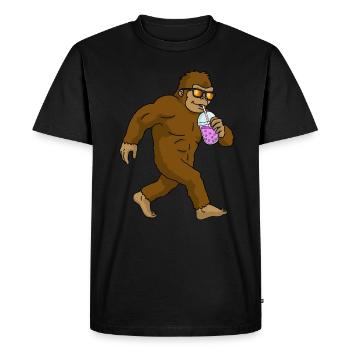 Bigfoot Bubble Tea Cadeau Pinker Bubble Tea - T-shirt Premium bio Homme - noir - Devant - Nico (187cm)