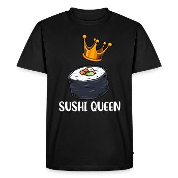 Sushi Shirt Women Japanese Food Chef Sushi - Men's Premium Organic T-Shirt - black - Front - Nico (187cm)