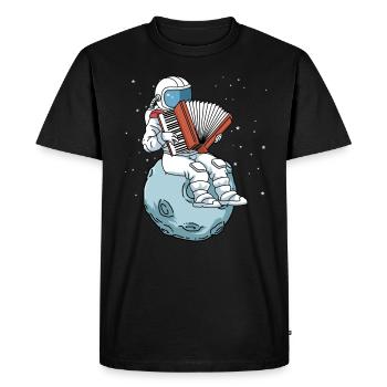 Accordéon chemise homme astronaute enfant accordéon - T-shirt Premium bio Homme - noir - Devant - Nico (187cm)