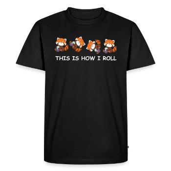 Bubble Tea Red Panda Gift C'est comme ça que je roule - T-shirt Premium bio Homme - noir - Devant - Nico (187cm)