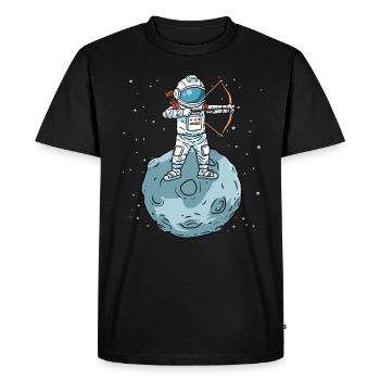 Archer chemise astronaute flèche arc arc - T-shirt Premium bio Homme - noir - Devant - Nico (187cm)