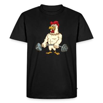 Deadlift Gym Cadeau Gym Musculation - T-shirt Premium bio Homme - noir - Devant - Nico (187cm)