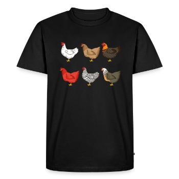 Chicken Breeders Farm Poultry Chicken Chickens - Men's Premium Organic T-Shirt - black - Front - Nico (187cm)