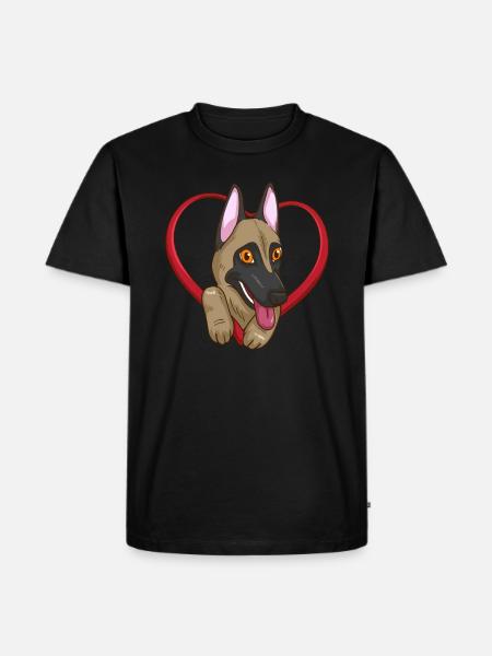 Belgian Malinois Belgian Shepherd Dog - Men's Premium Organic T-Shirt - black