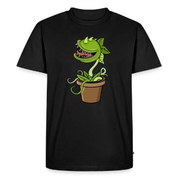 Piège à mouches de Vénus plante carnivore - T-shirt Premium bio Homme - noir - Devant - Nico (187cm)
