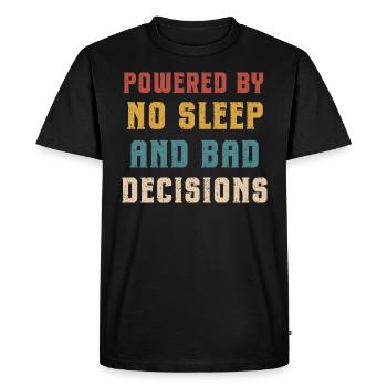 Running On Dreams And Caffeine Funny Design - Men's Premium Organic T-Shirt - black - Front - Nico (187cm)