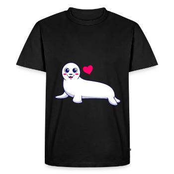 Seal Seal Baby as a gift for kids - Men's Premium Organic T-Shirt - black - Front - Nico (187cm)