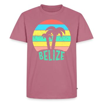 BELIZE Karibischer Sonnenuntergang - Männer Premium Bio T-Shirt - Mauve - Vorne - Nico (187cm)