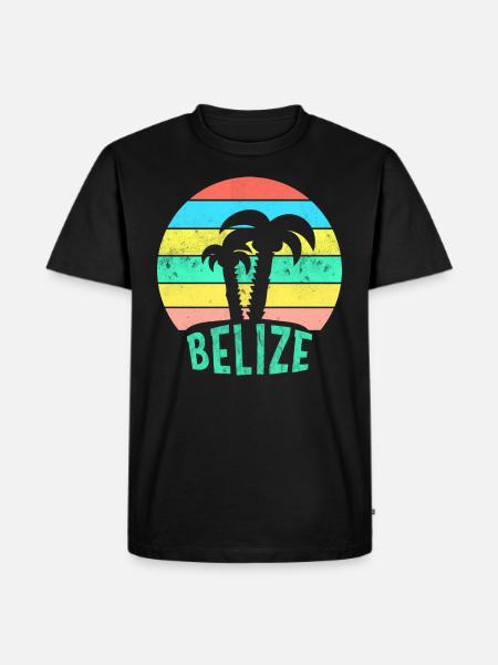 BELIZE Caribbean Sunset - Men's Premium Organic T-Shirt - black