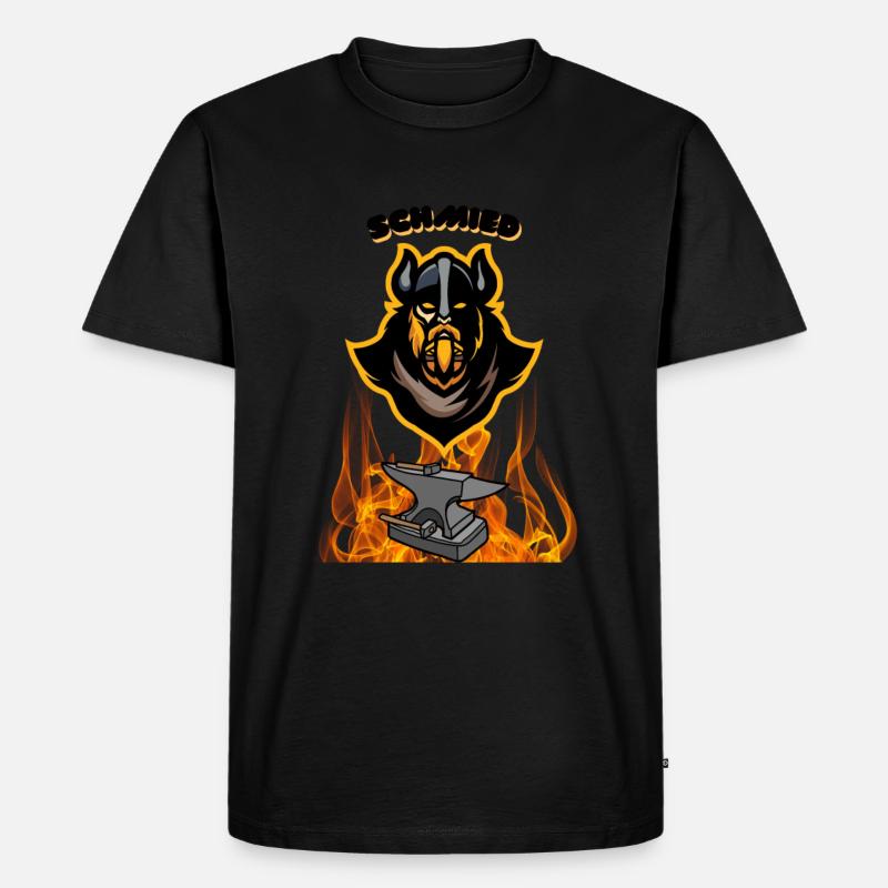 SchmiedFarbe - Männer Premium Bio T-Shirt - Schwarz