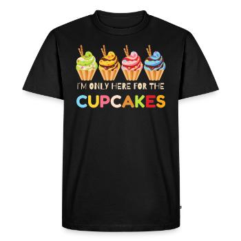 Cupcakes drôles, Cupcake célébrations, cadeau Cupcake - T-shirt Premium bio Homme - noir - Devant - Nico (187cm)