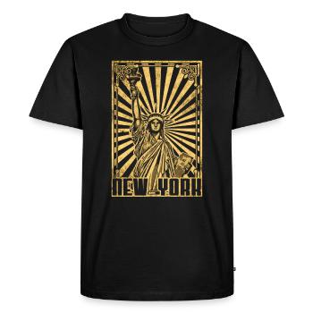 Statue de la Liberté de New York - T-shirt Premium bio Homme - noir - Devant - Nico (187cm)